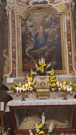 L'altare della reposizione nella Chiesa di San Giovanni Battista.